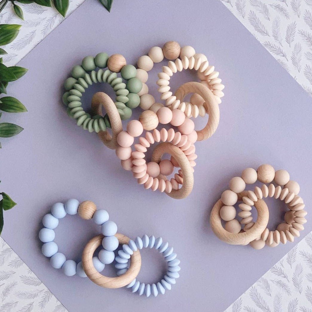 Lentil Duo Silicone Teething Ring - Baby&More