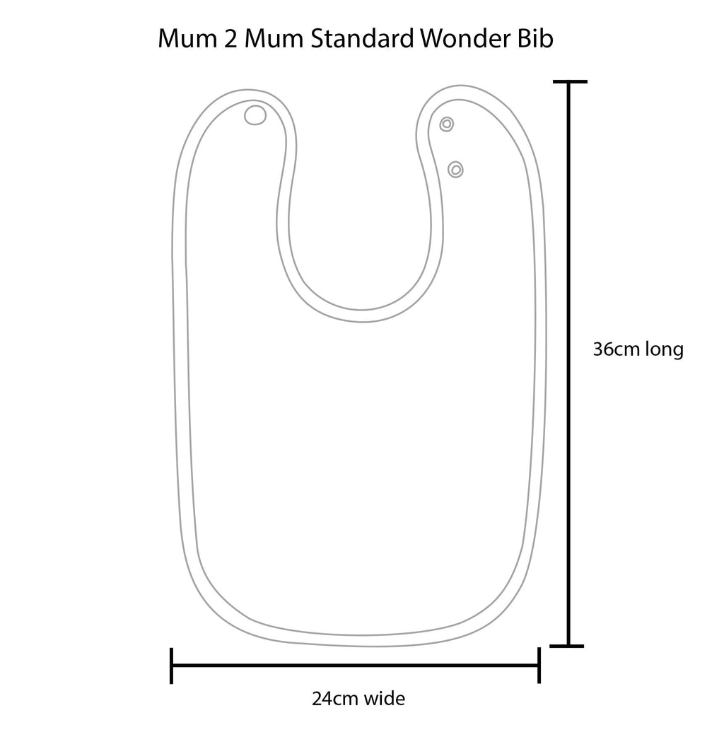 Mum 2 Mum Standard Bib Dimensions