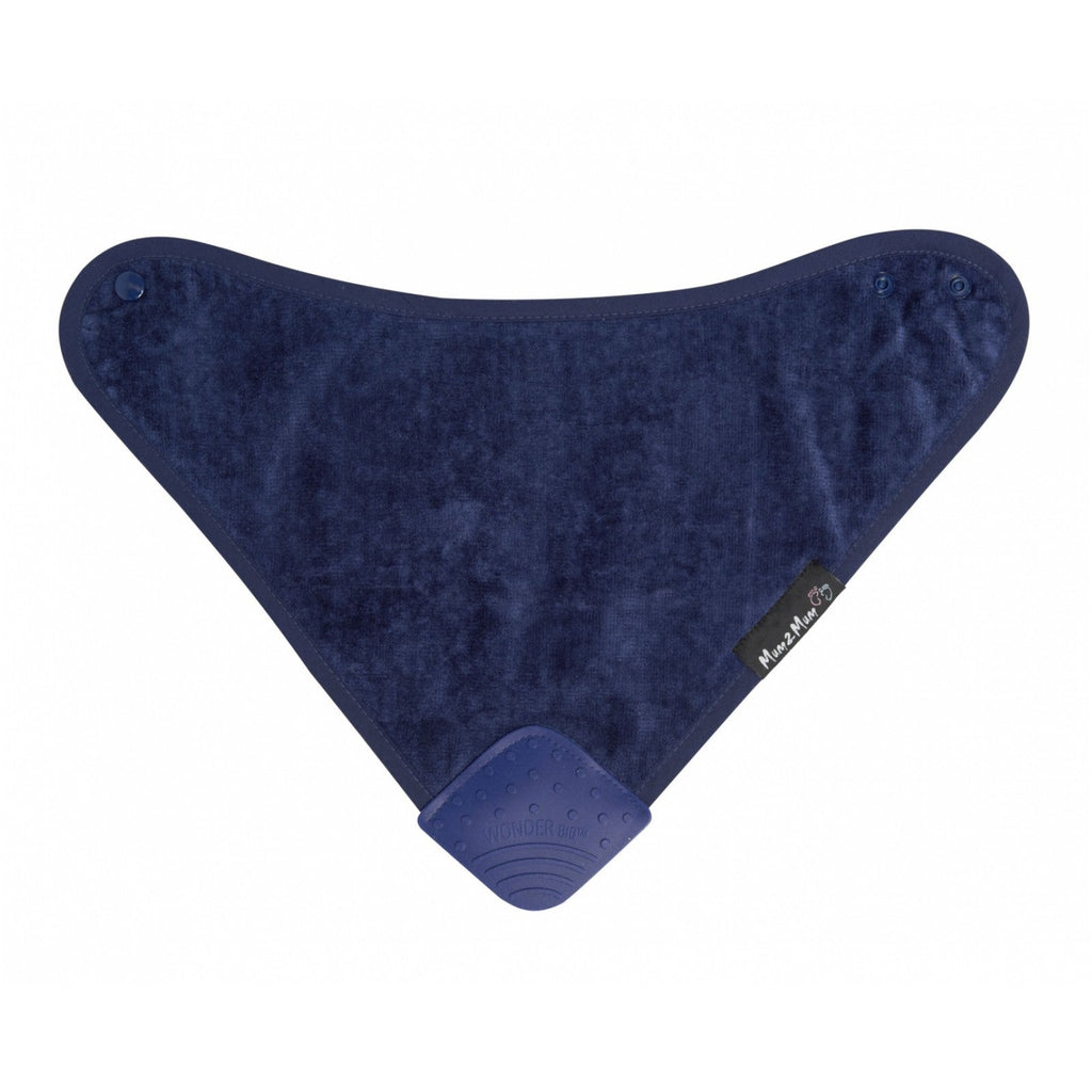 Mum 2 Mum Teething Bandana Wonder Bib - Navy Flat - Baby&More