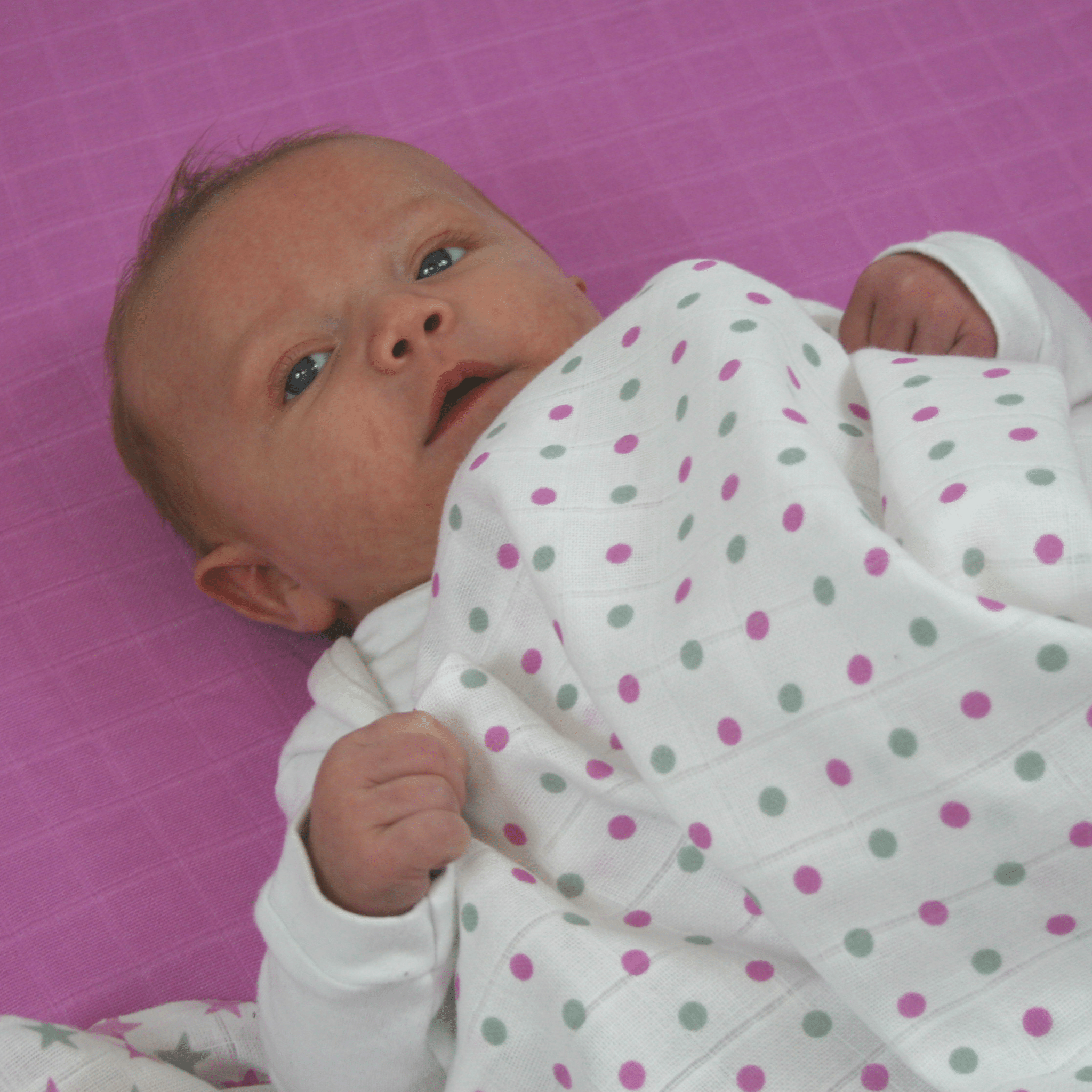 Muslin Squares - 12 Pack - Spots & Stars - Baby&More