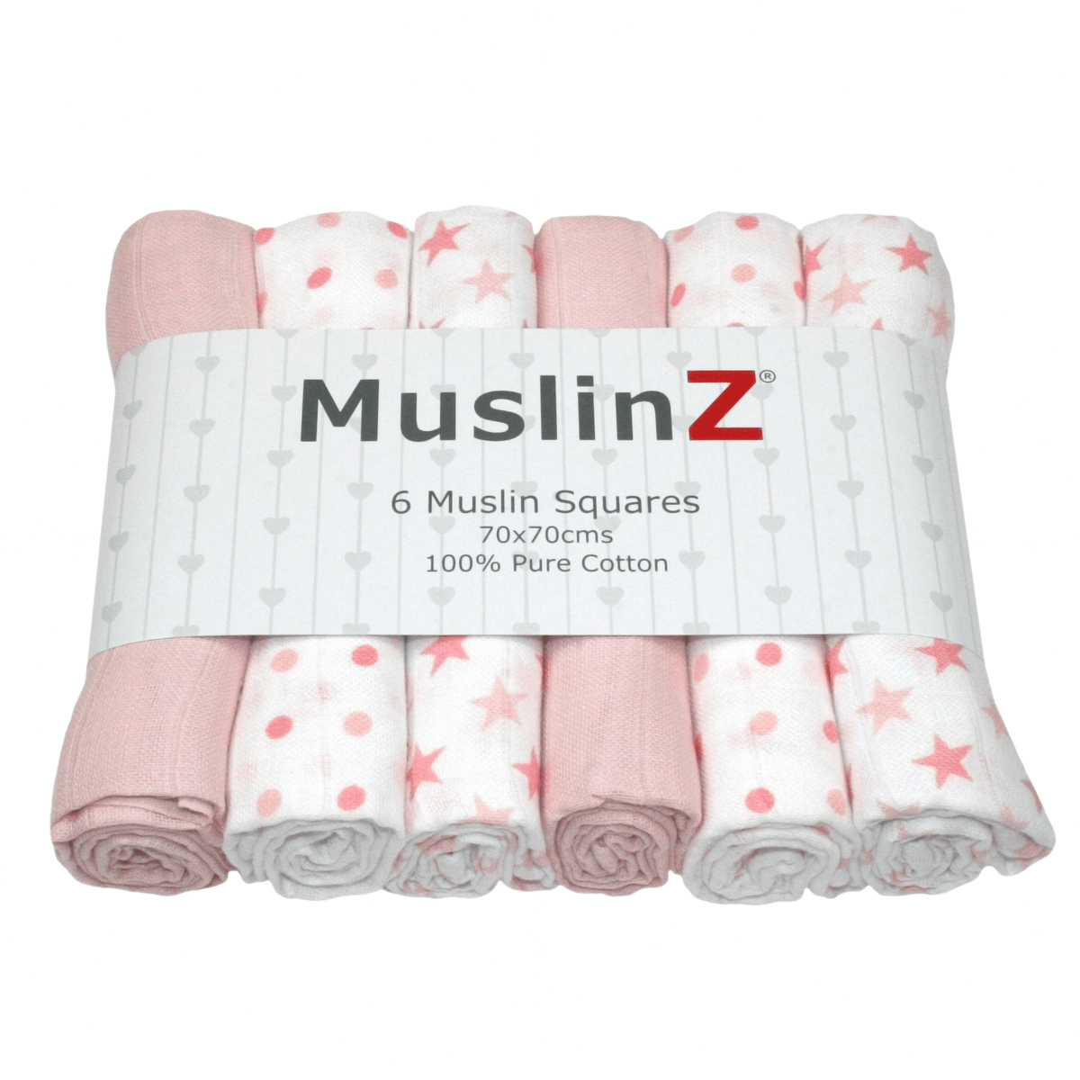 Muslin Squares Six & 12 Pack - Nine Colours & Patterns - Baby&More
