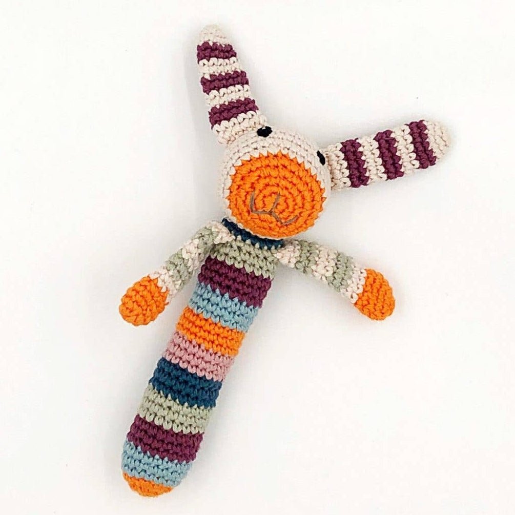 Organic Bunny Stick Rattle - Baby&More