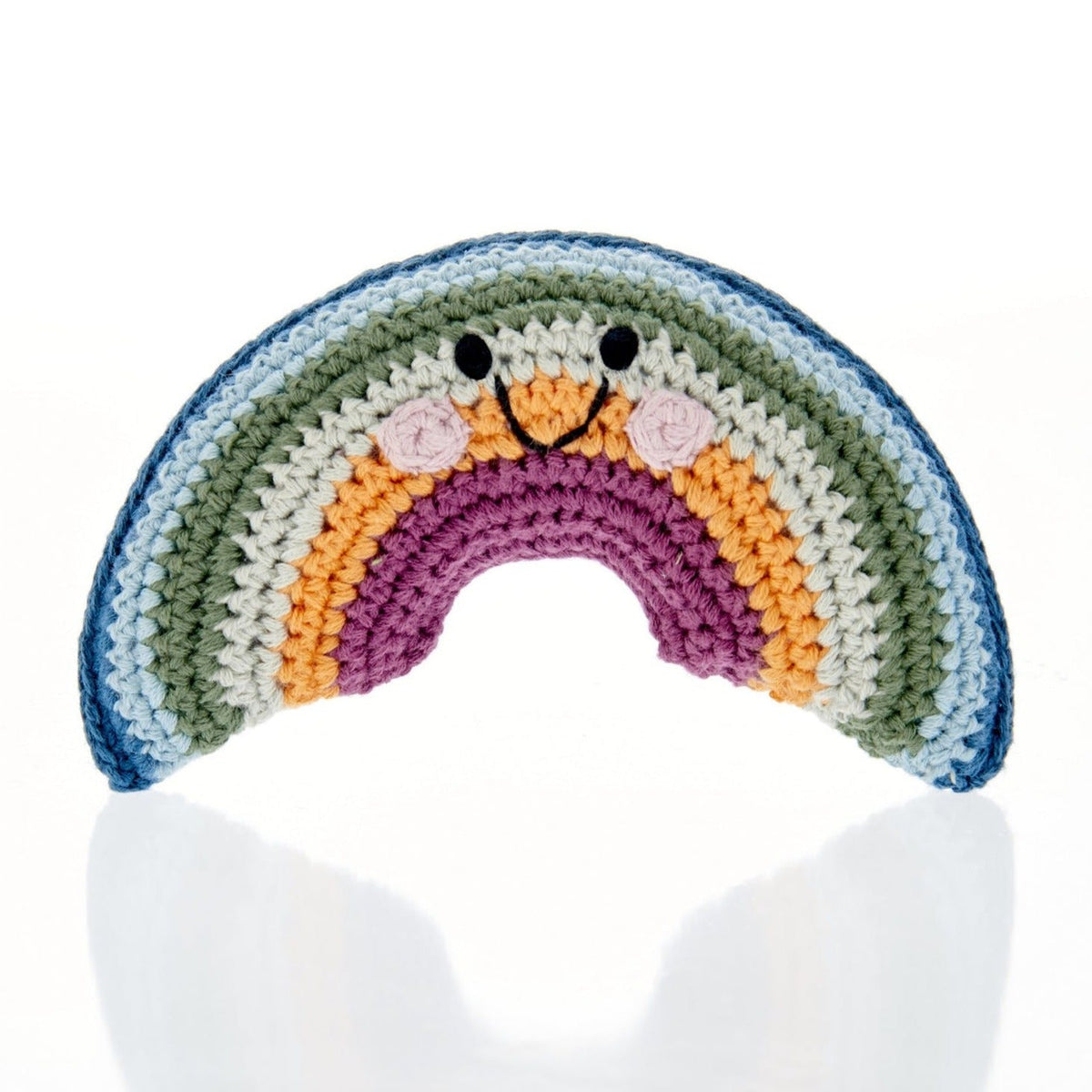 Organic Fairtrade Friendly Rainbow Rattle - Baby&More